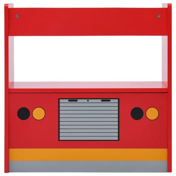 3-részes tűzoltóautó formájú gyerekasztal- és székkészlet