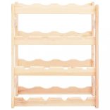 fenyőfa bortartó állvány 16 palackhoz