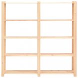 5-szintes tömör fenyőfa tárolóállvány 500 kg 170x38x170 cm