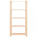 5-szintes tömör fenyőfa tárolóállvány 250 kg 80 x 38 x 170 cm