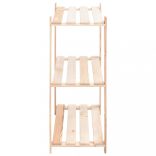 3-szintes tömör fenyőfa tárolóállvány 150 kg 80 x 38 x 90 cm