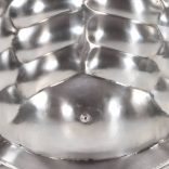 ezüstszínű római harcos acél mellvért LARP másolat