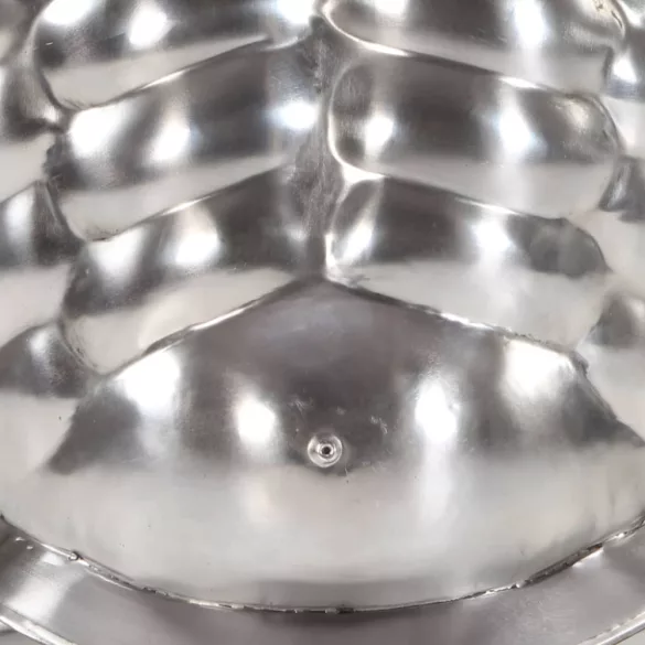 ezüstszínű római harcos acél mellvért LARP másolat