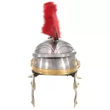 ezüstszínű antik római harcos acélsisak LARP másolat