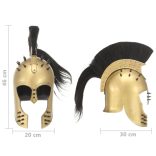 sárgaréz színű antik görög harcos acélsisak LARP másolat