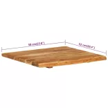 tömör akácfa fürdőszoba piperepolc 58x52x2,5 cm