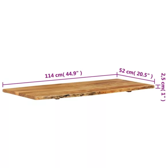 tömör akácfa fürdőszoba piperepolc 114x52x2,5 cm