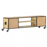 tömör mangófa TV-szekrény 130 x 30 x 39 cm