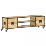 tömör mangófa TV-szekrény 130 x 30 x 39 cm