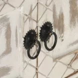 fehér tömör mangófa TV-szekrény 140 x 30 x 35 cm