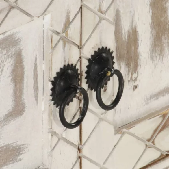 fehér tömör mangófa TV-szekrény 140 x 30 x 35 cm