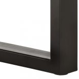 tömör akácfa és acél természetes szélű pad 110 cm