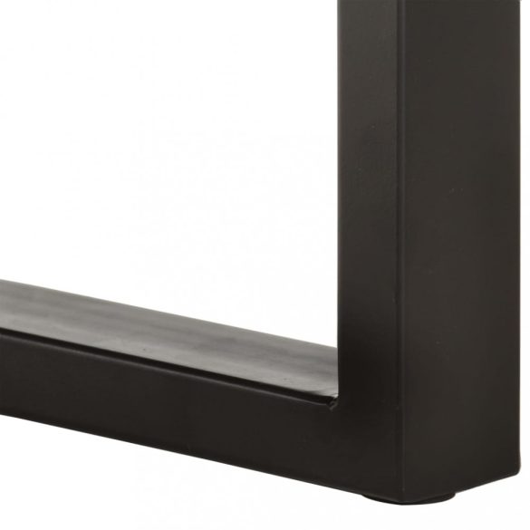 tömör akácfa és acél természetes szélű pad 110 cm