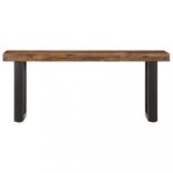 tömör újrahasznosított fa és acél pad 110 cm