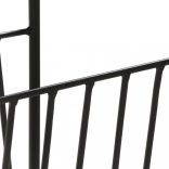 tömör mangófa és acél újságtartó 40 x 30 x 50 cm