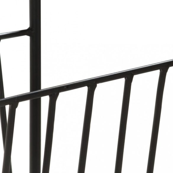 tömör mangófa és acél újságtartó 40 x 30 x 50 cm