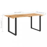 tömör akácfa étkezőasztal 154x80x76 cm