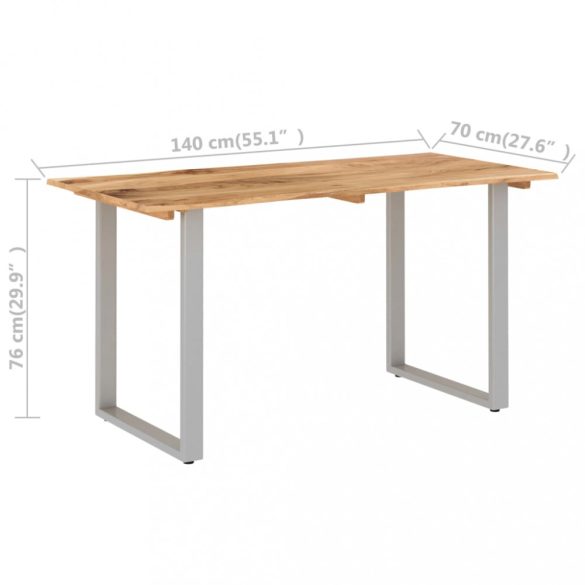 tömör akácfa étkezőasztal 140 x 70 x 76 cm