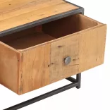 tömör újrahasznosított fa dohányzóasztal 90 x 50 x 35 cm