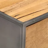 tömör újrahasznosított fa dohányzóasztal 90 x 50 x 35 cm