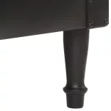 fekete valódi bőr karosszék