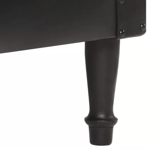 fekete valódi bőr karosszék