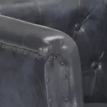 szürke valódi bőr karosszék