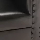 fekete valódi bőr kagylófotel