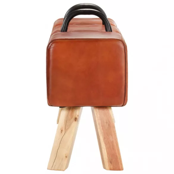 valódi kecskebőr vintage stílusú lólengő pad fogantyúkkal