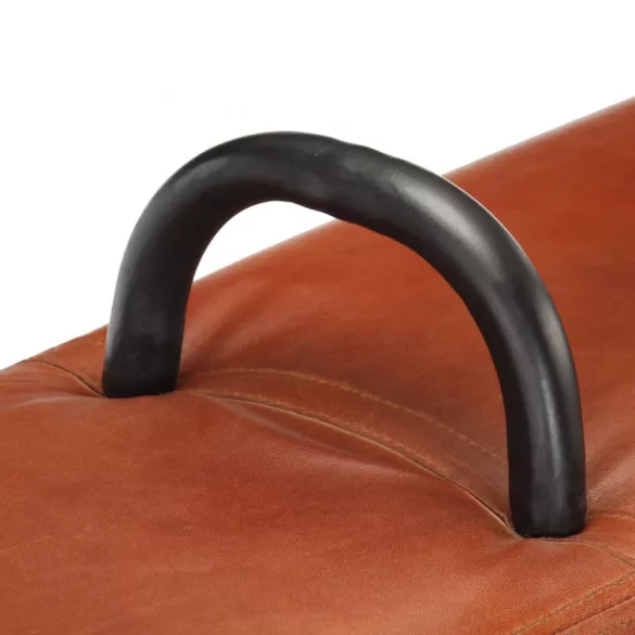 valódi kecskebőr vintage stílusú lólengő pad fogantyúkkal