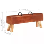 valódi kecskebőr vintage stílusú lólengő pad fogantyúkkal