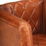 barna valódi kecskebőr kagylófotel