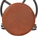 2 db fekete és barna valódi kecskebőr bárszék