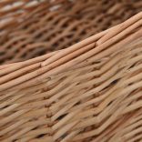 természetes fűzfa tűzifatároló kosár fogantyúkkal 88x57x34 cm