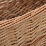 természetes fűzfa tűzifatároló kosár fogantyúkkal 88x57x34 cm