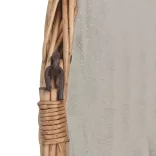 barna fűzfa tűzifatároló kosár fogantyúval 61,5 x 46,5 x 58 cm