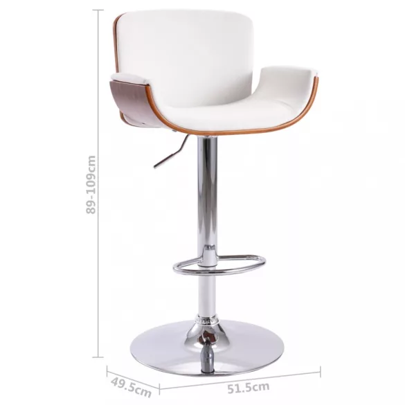 fehér műbőr bárszék