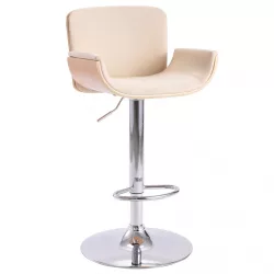 krémszínű műbőr bárszék