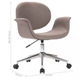 szürkésbarna szövetborítású forgó étkezőszék