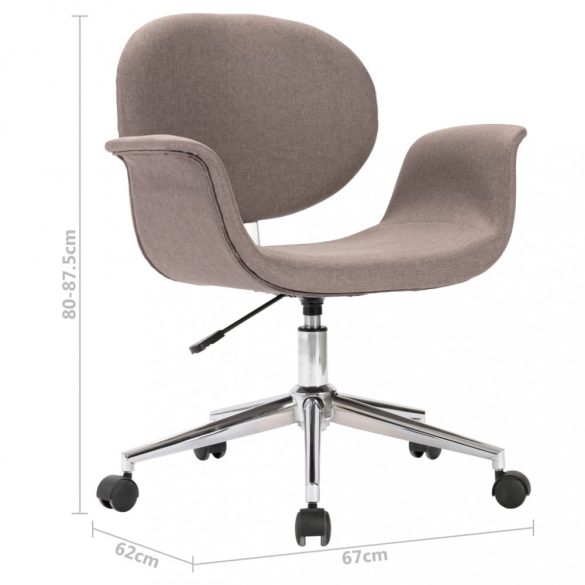 szürkésbarna szövetborítású forgó étkezőszék