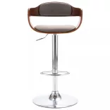 tópszínű szövet és furnérlemez bárszék