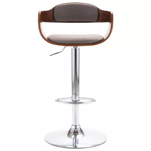 tópszínű szövet és furnérlemez bárszék