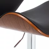 fekete műbőr bárszék