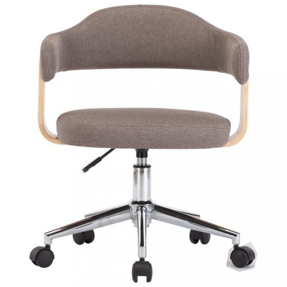 tópszínű hajlított fa és szövet forgó étkezőszék