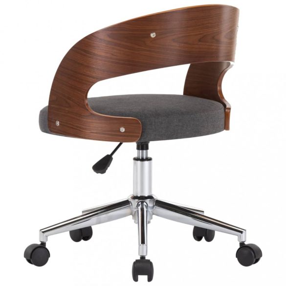 szürke hajlított fa és szövet forgó étkezőszék