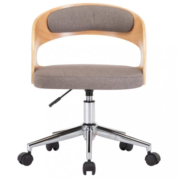 tópszínű hajlított fa és szövet forgó étkezőszék