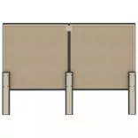 sötétszürke szövet fejvég 180 x 200 cm