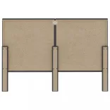 sötétszürke szövet steppelt fejvég 140 x 200 cm