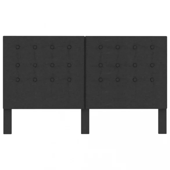 sötétszürke szövet steppelt fejvég 180 x 200 cm