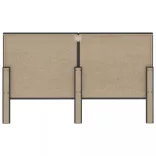 sötétszürke szövet steppelt fejvég 180 x 200 cm